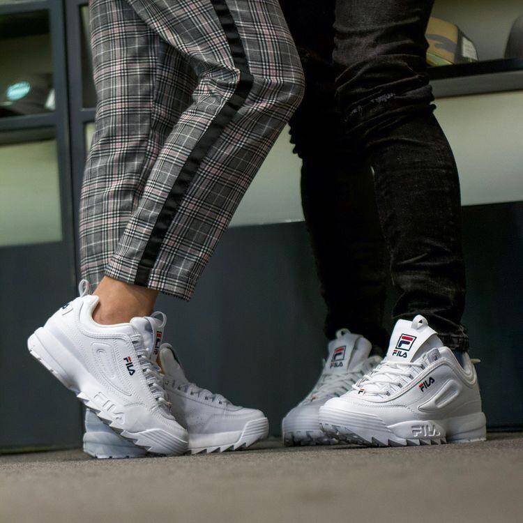 Disruptor White Unisex Sports Shoes