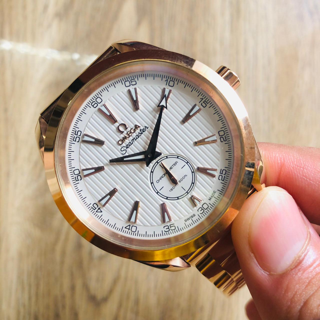 Omega Sea Master Rose Gold Color Watch