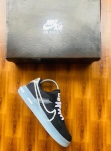AF Ice React Branded Black Sneakers