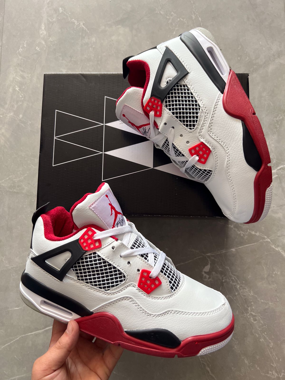 Men's Retro 4 Fire Red Basketball Sneakers