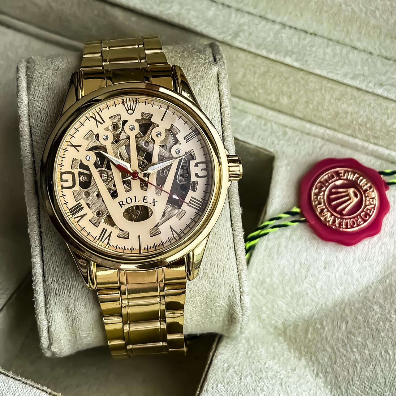 Branded Golden Automatic Watch On Sale