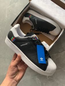 Adidas Superstar Green Flower Sneakers