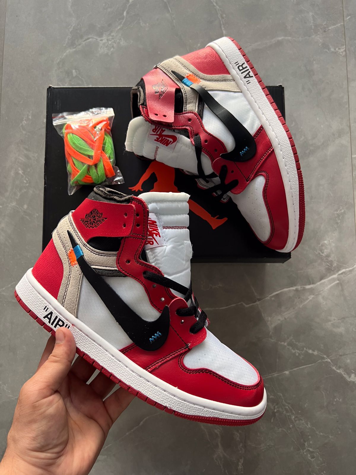 Off White Full Leather Quality Jrdn Shoes