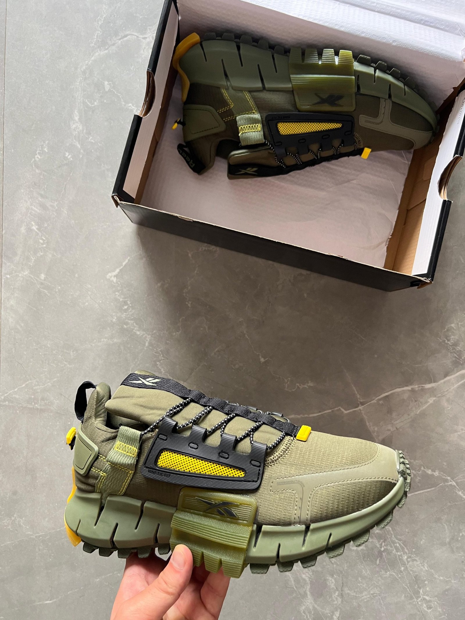 Olive Green Zig Kinetica Edge Sneakers