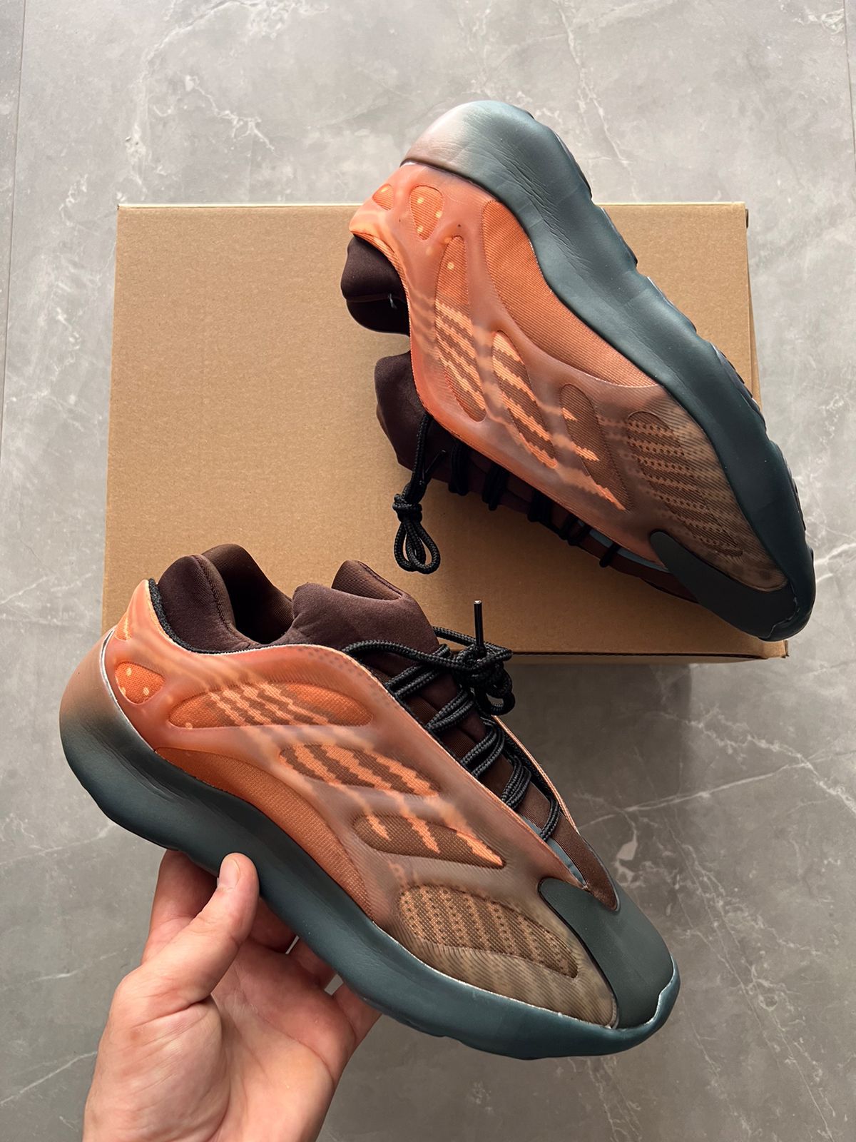 Imported Brown Yezzy V3 Glow In Dark
