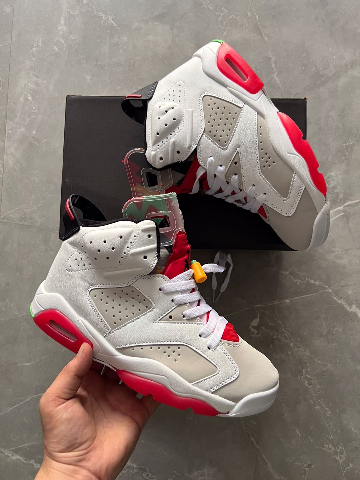 Imported White Red Grey Sneakers