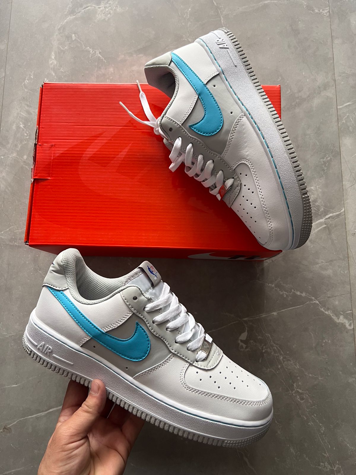 Dual Color Logo New Airforce Leather