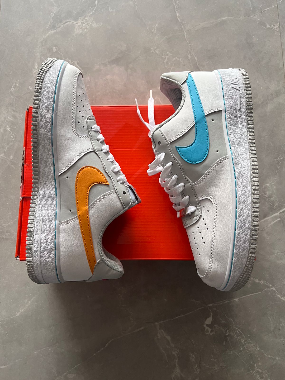 Dual Color Logo New Airforce Leather