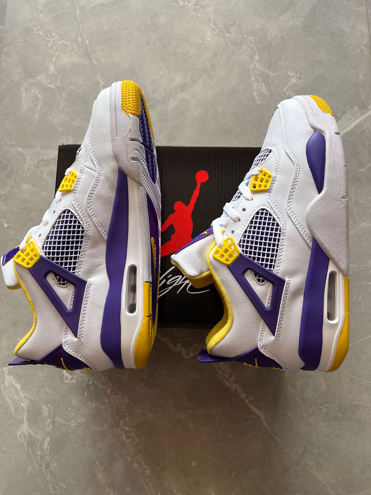 Imported Retro Lakers Home Sneakers In Stock