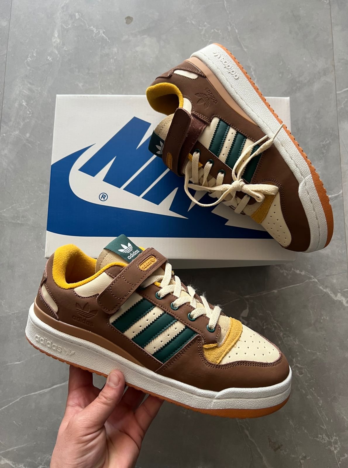 Forum Men's Brown Leather Sneakers