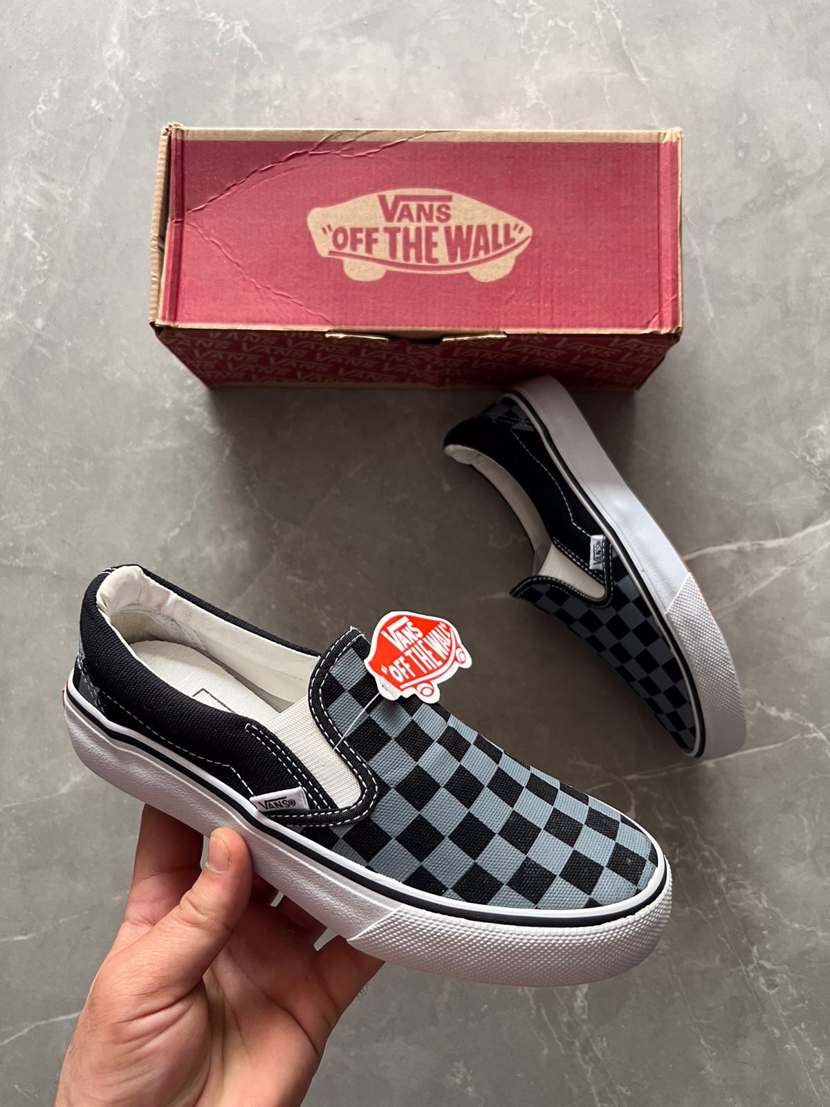 Girls' Checkerboard Slip-On Shoes