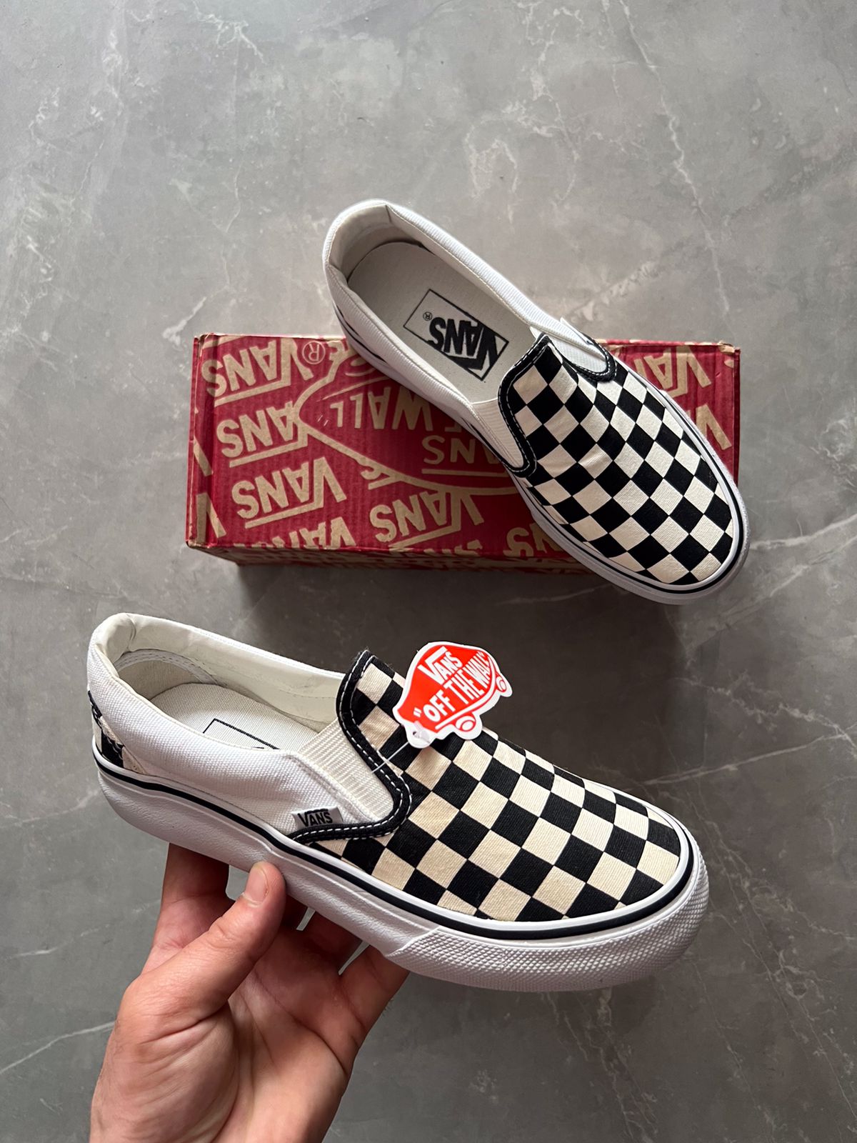 Girls' Checkerboard Slip-On Shoes