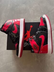 Men's Black & Red Thrifter Full Leather Sneakers
