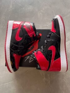 Men's Black & Red Thrifter Full Leather Sneakers