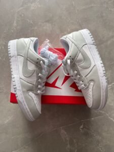 SB Dunk Low Grey Fog Full-Grain Leather Sneakers