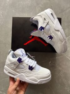 Metallic Blue Shoe Retro 4 – In Stock
