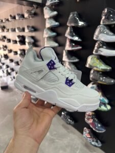 Metallic Blue Shoe Retro 4 – In Stock