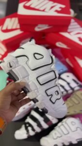 Black & White Sail Sneakers Air Uptempo 96