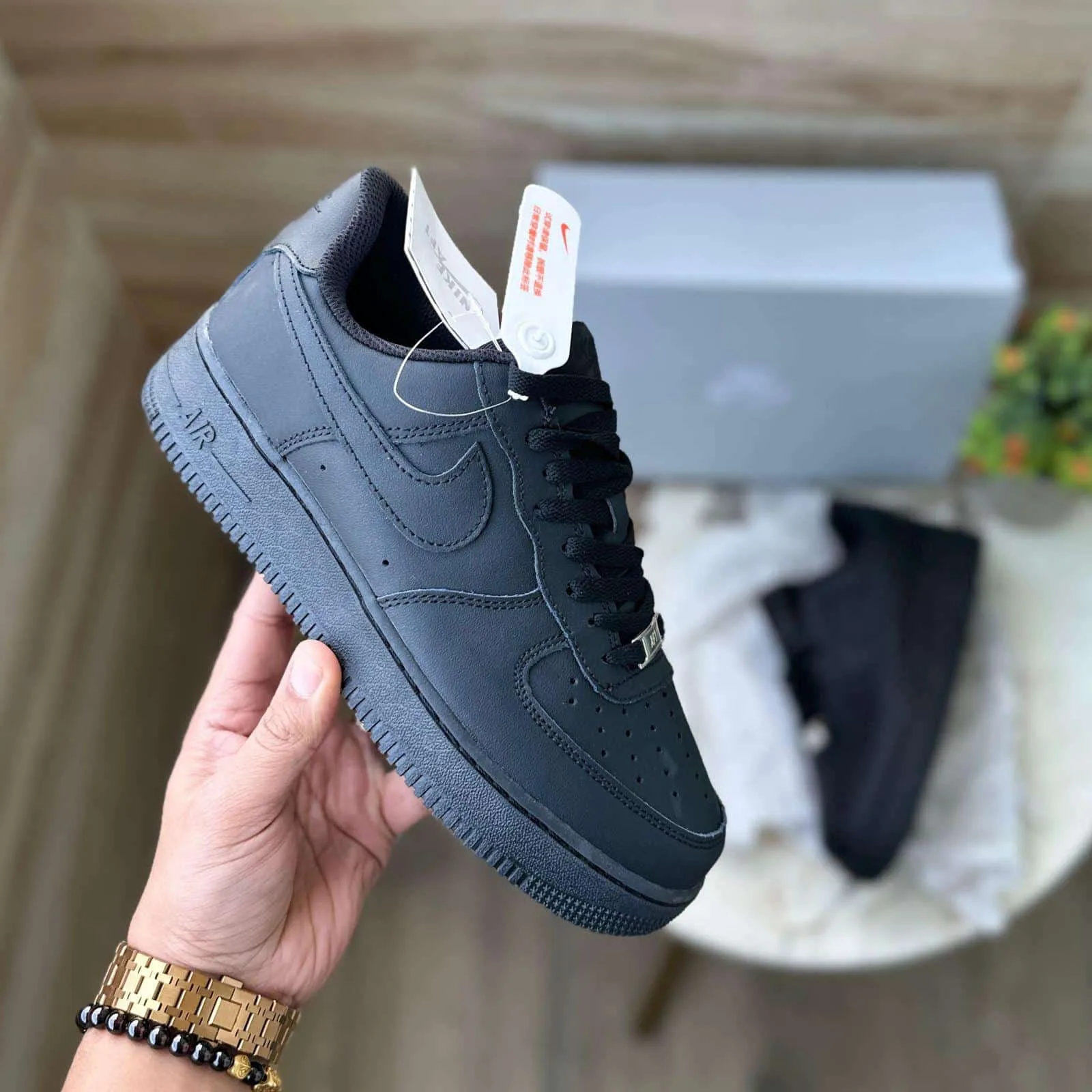Half Airforce Full Leather Shoes 2 Colors
