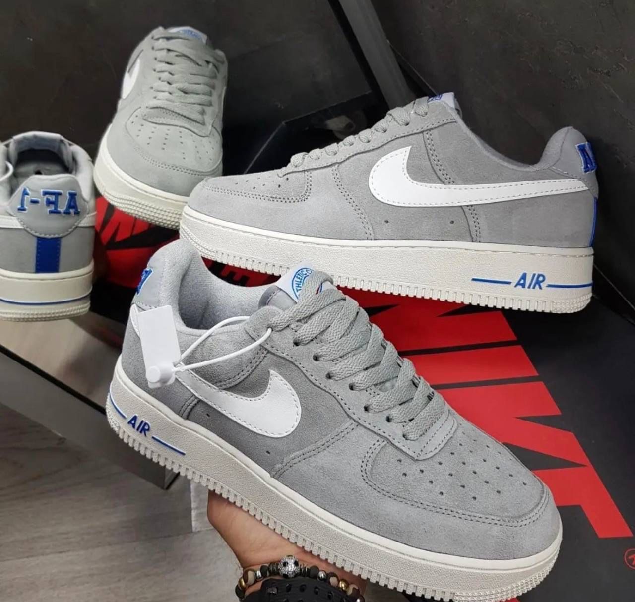 Airforce One Smoke Grey Athletic Sneakers