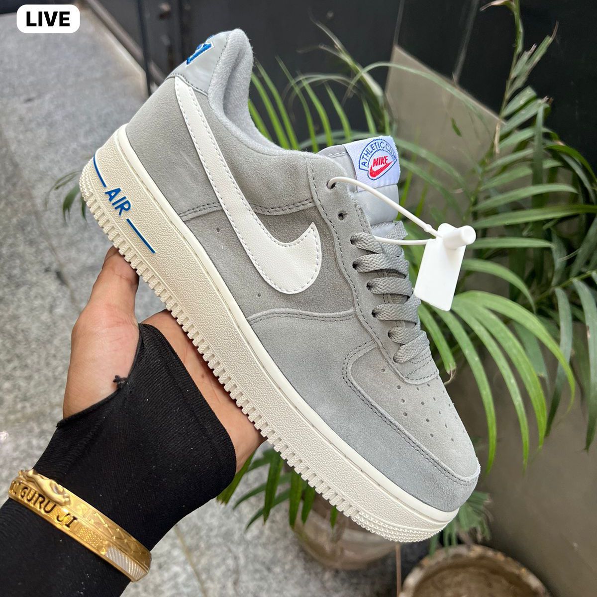 Airforce One Smoke Grey Athletic Sneakers