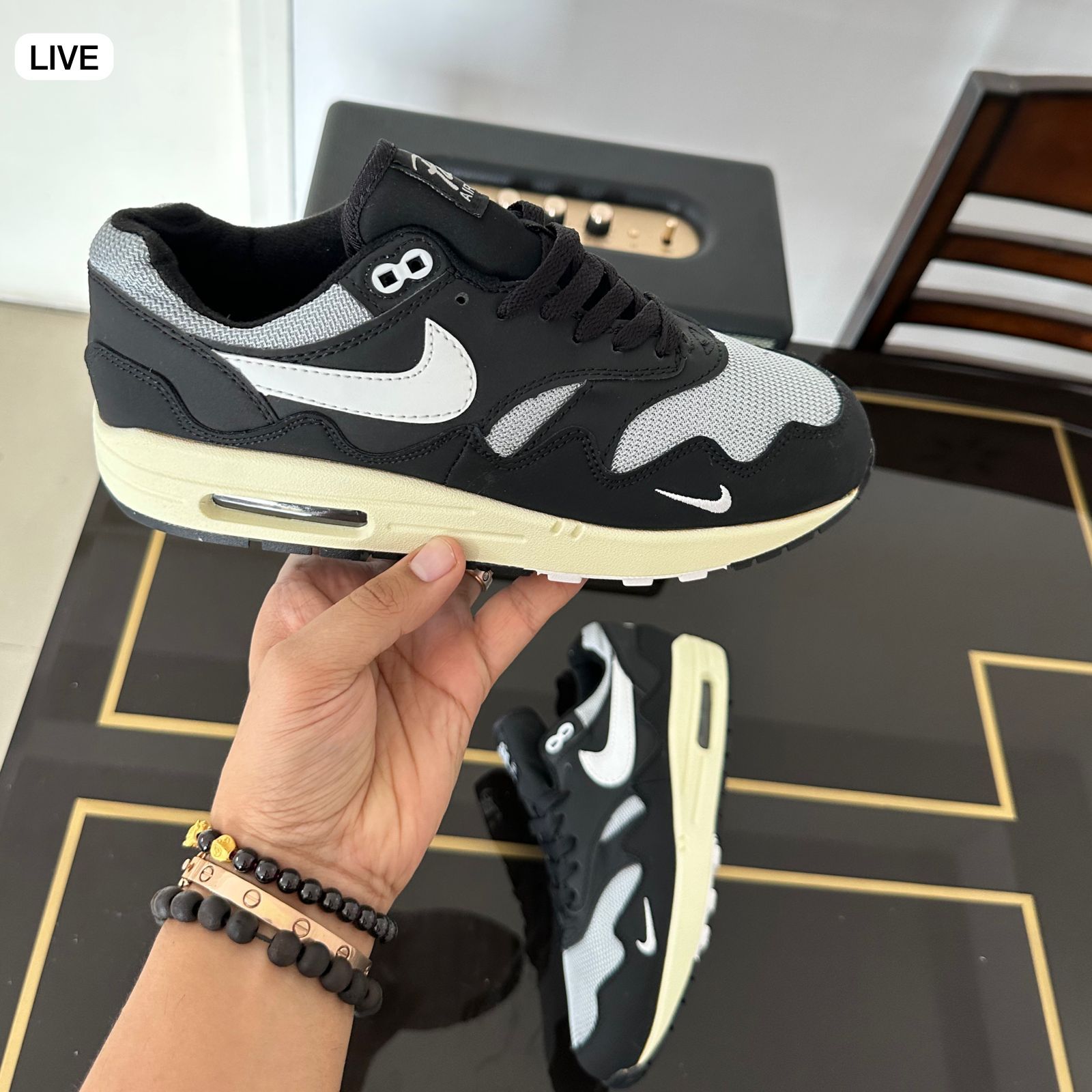 Airmax 1 Patta Imported Sneakers Black