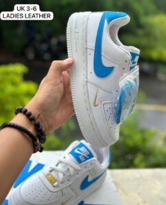 Airforce Blue Gold Sneakers For Girls