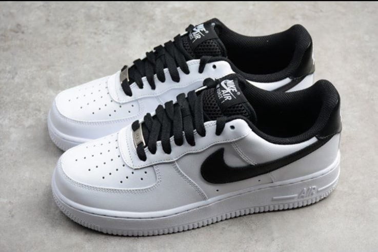 Airforce One White Black Chess Sneakers