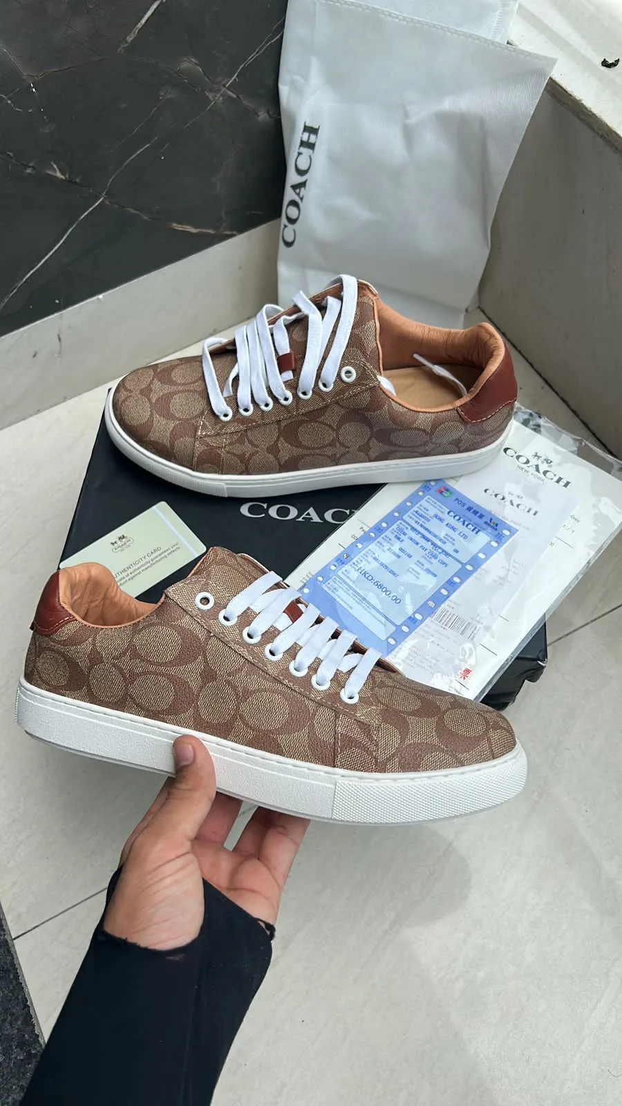 Coach Luxury Sneakers With Brand Box