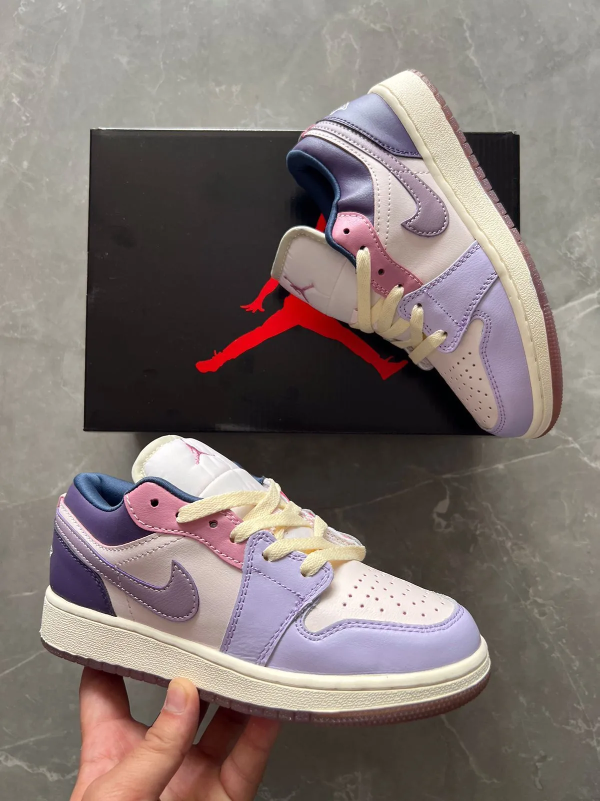 Cut Low Pastel Plum Sneakers For Girls
