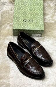 Men Croc Pattern Formal Loafers