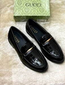 Men Croc Pattern Formal Loafers