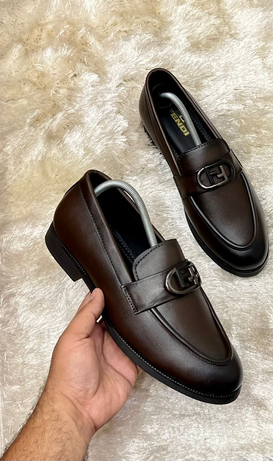 Men Leather Textured Formal Loafers