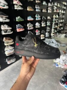 Airforce Lv Black Full Leather Shoes