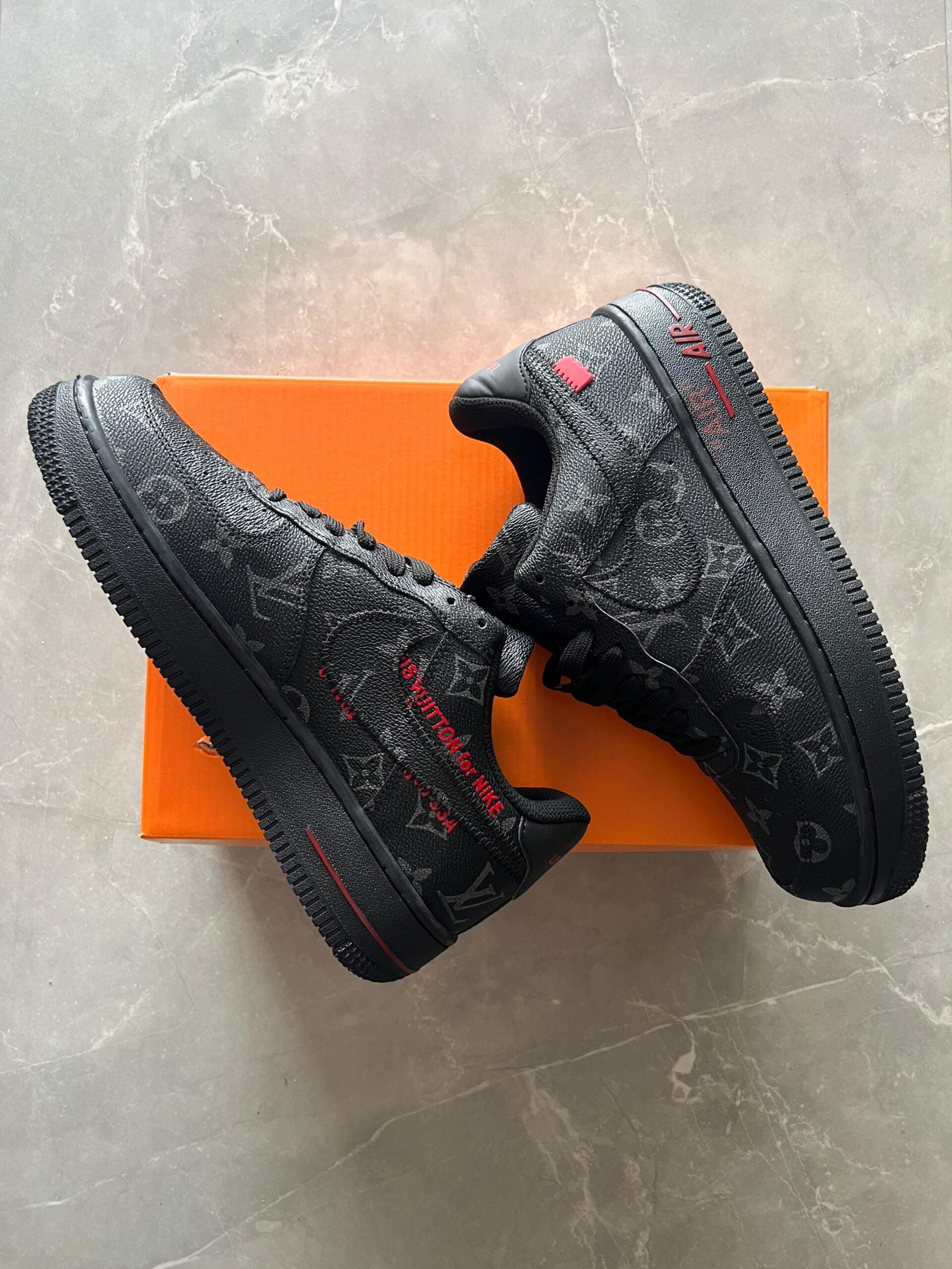 Airforce Lv Black Full Leather Shoes