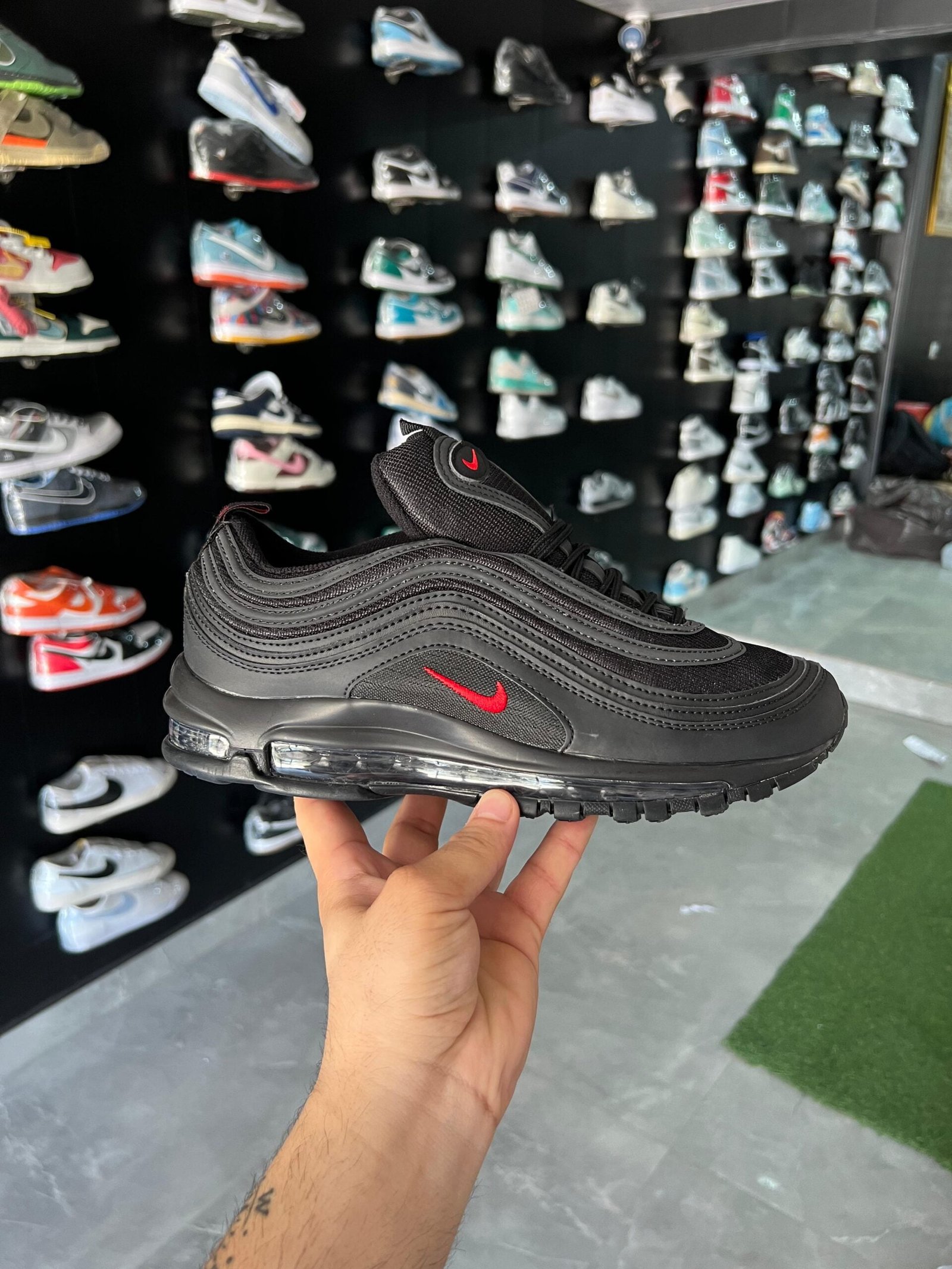 Airmax 97 Tripple Black Sneakers Imported
