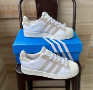 Superstar Beige White Girls Shoes