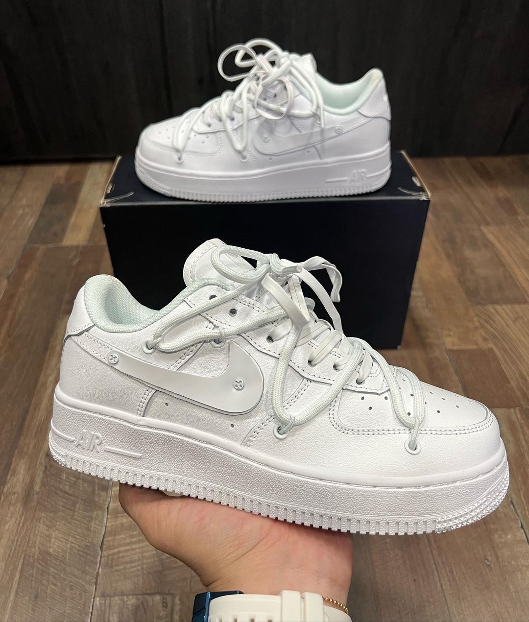 White Airforce One Custom Sneakers