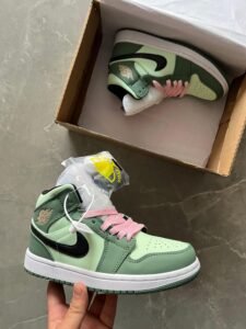 Dutch Green Retro One Sneakers For Girls