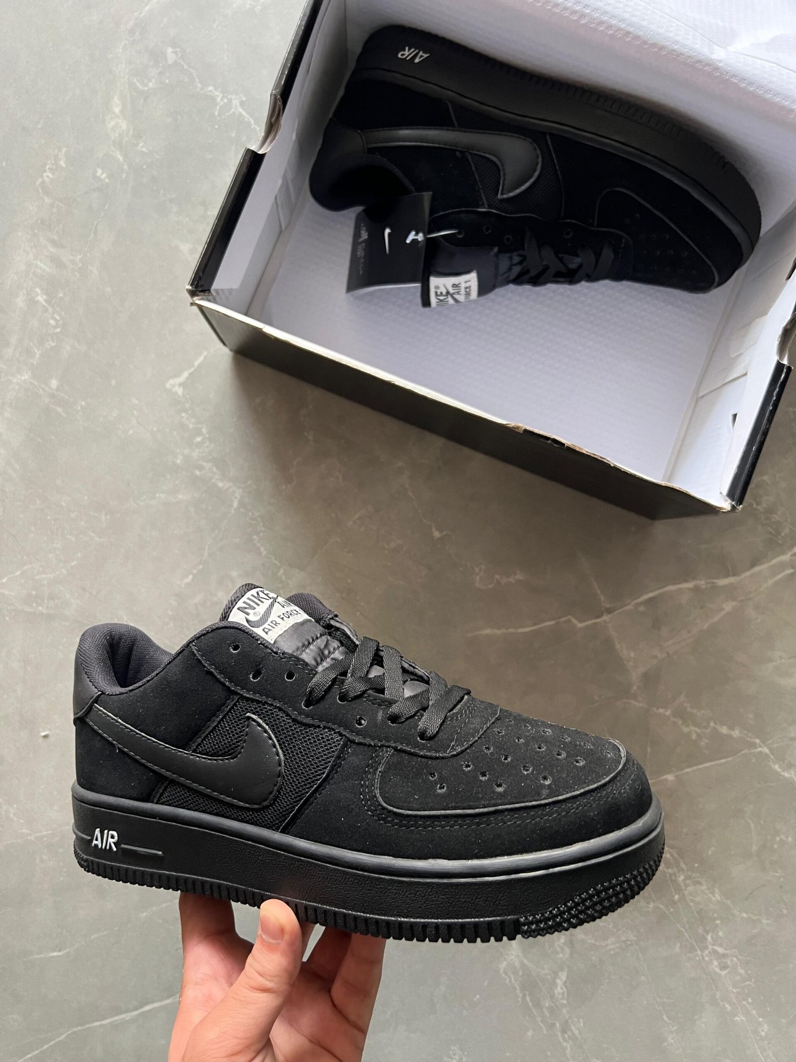 AF 07 Anthracite Leather Sneakers 3 Colors
