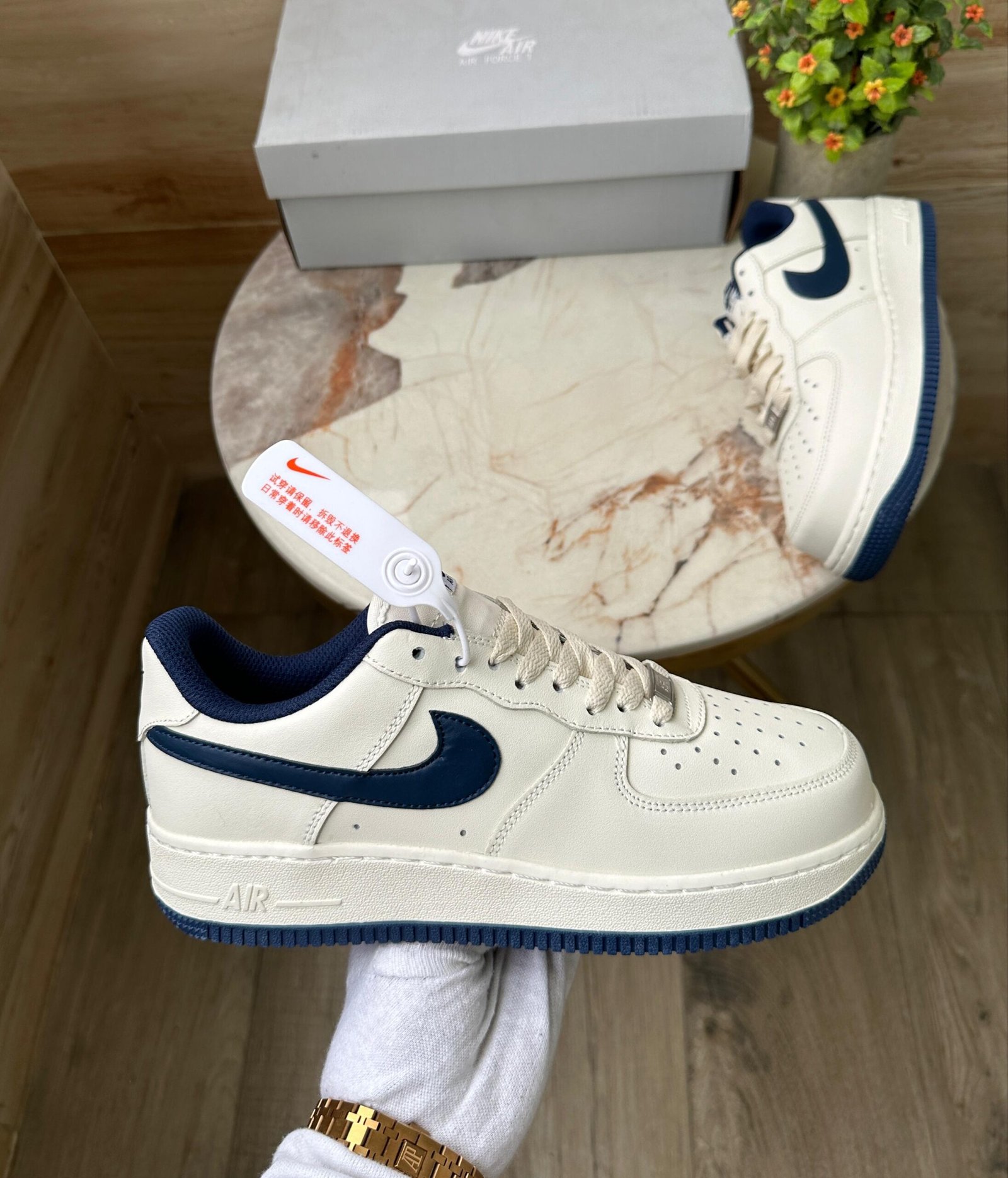 Airforce 07 White Navy Sneaker For Boys