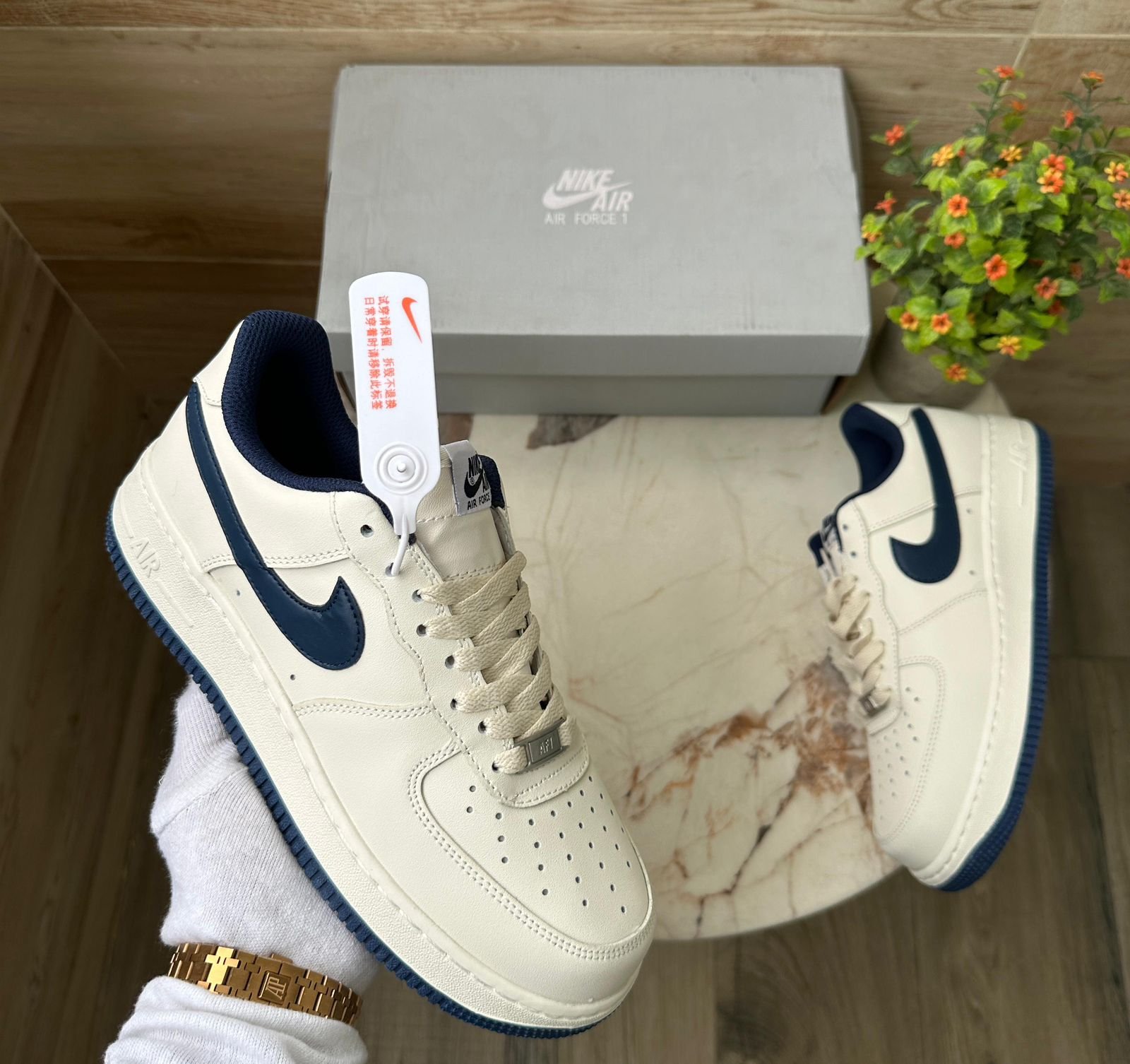 Airforce 07 White Navy Sneaker For Boys