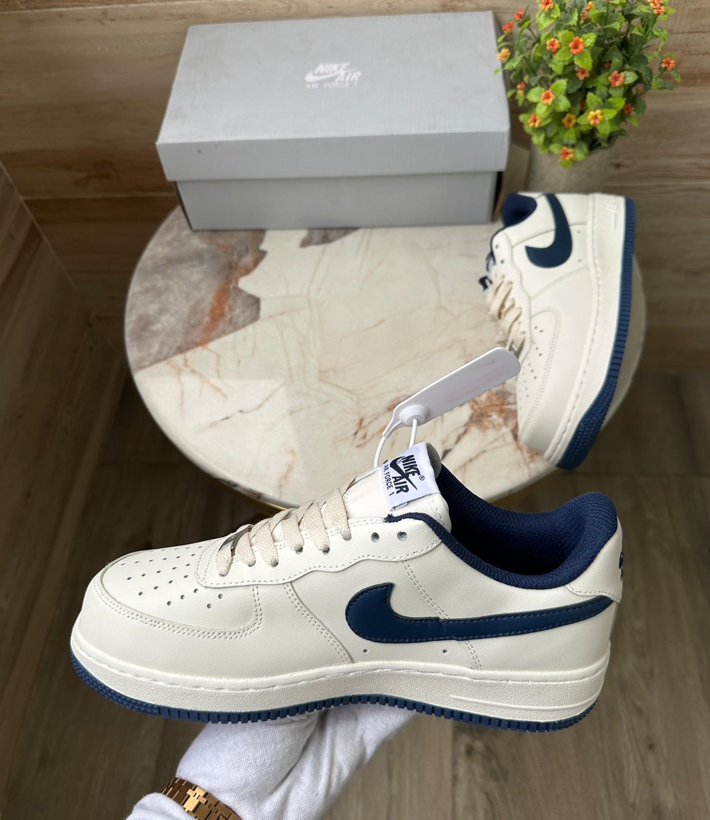 Airforce 07 White Navy Sneaker For Boys