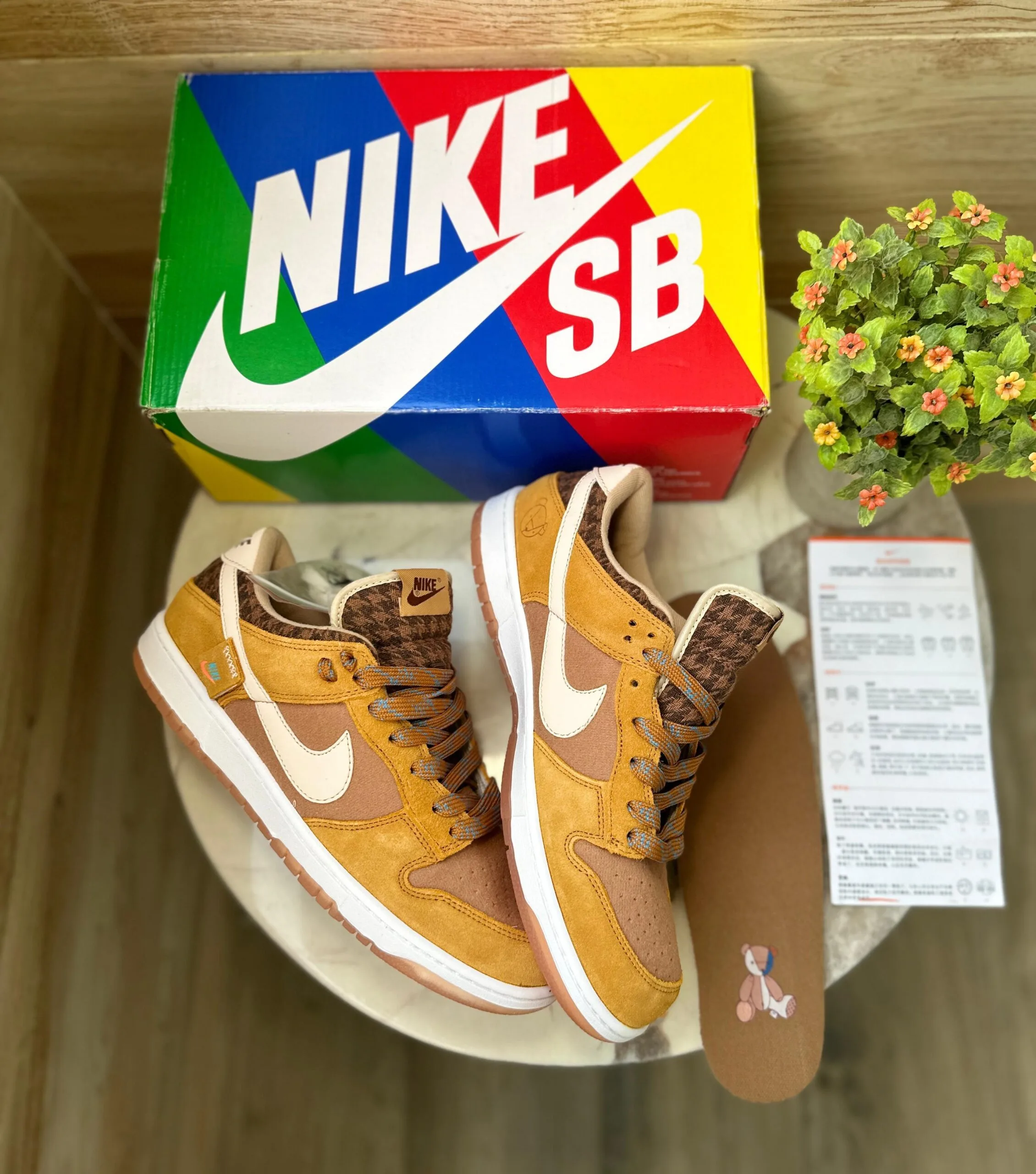 SB Dunks Low Teddy Bear Sneakers (1) SB Dunks Low Teddy Bear Sneakers