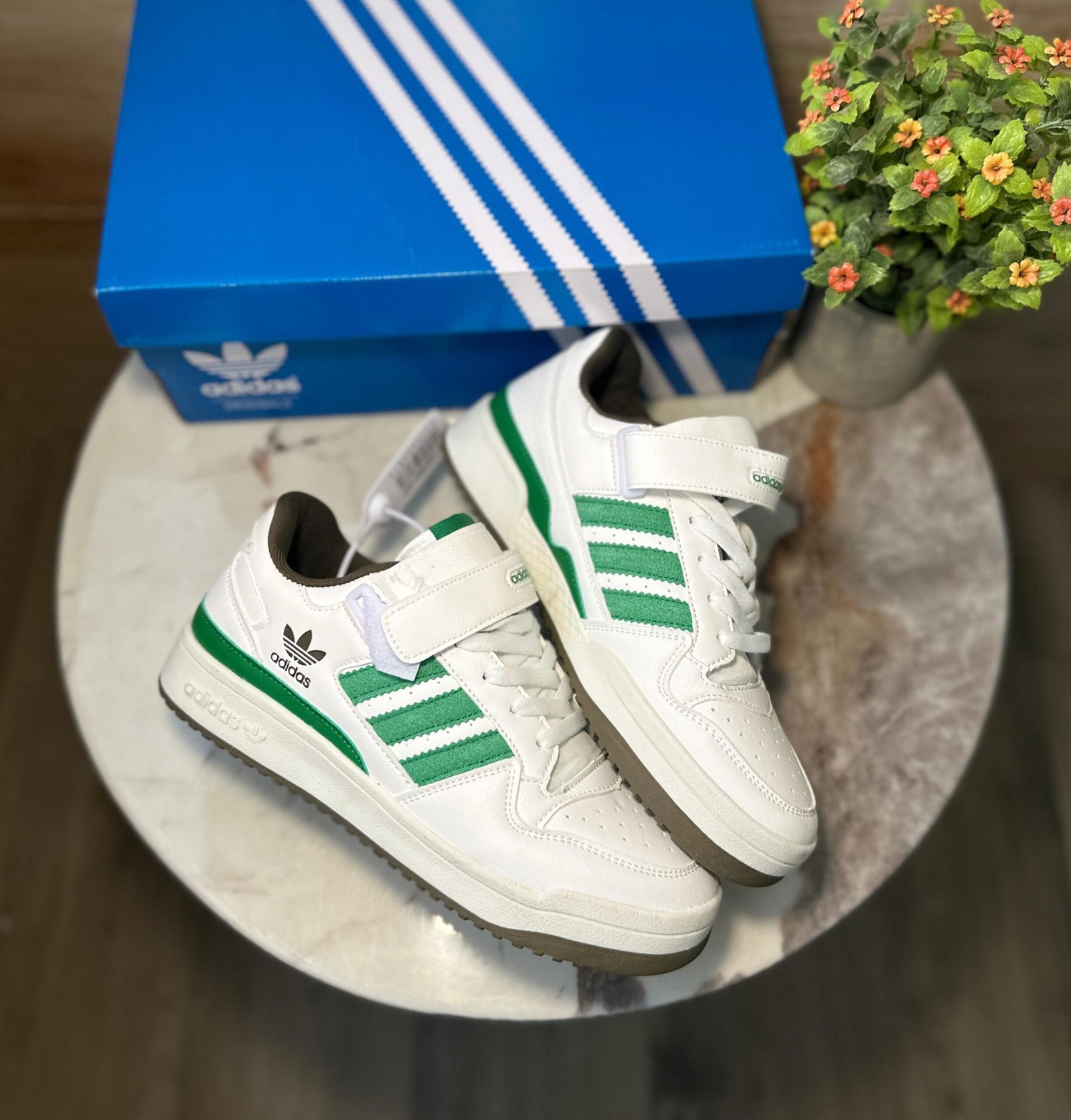 Forum 84 White Green Sneakers For Boys