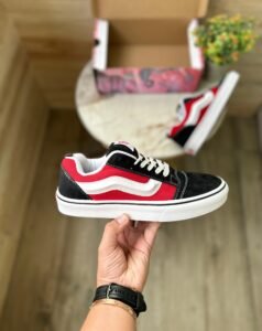 Old Skool Knu Black Red Sneakers On Sale