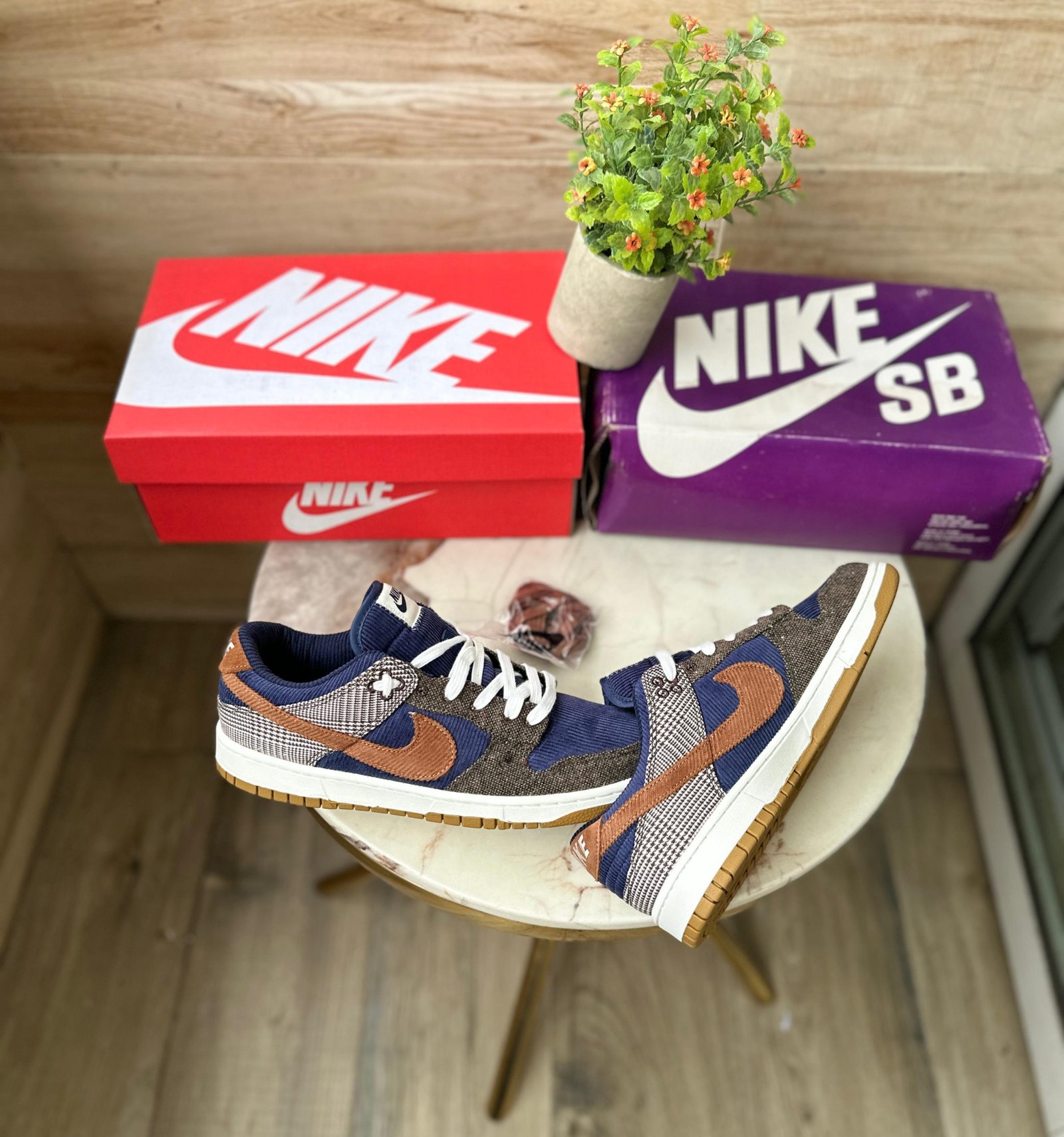 SB Dunk Tweed Midknight Navy Shoes For Boys