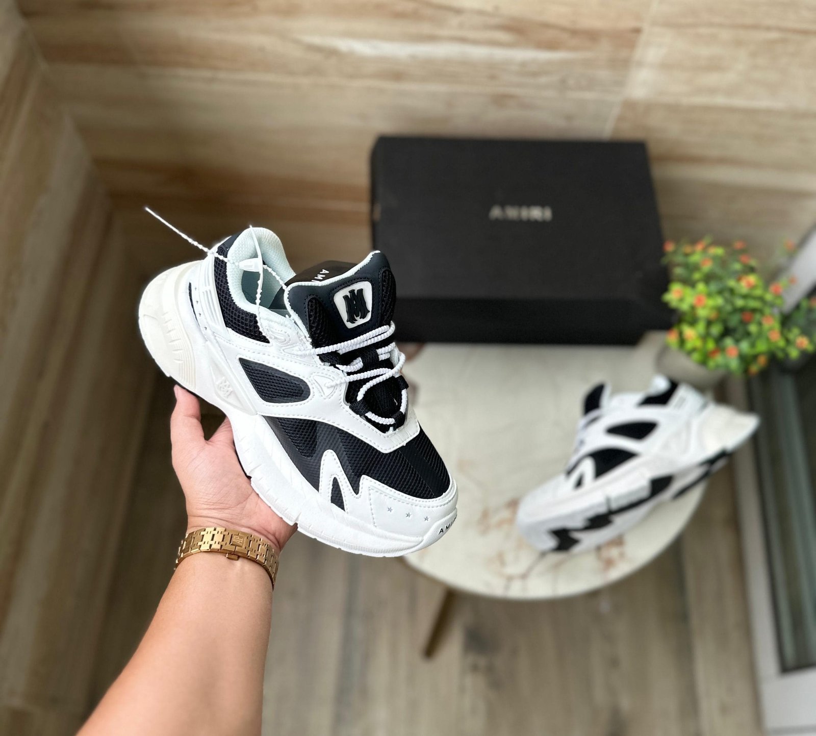 Amiri Ma Sneaker White Black For Boys