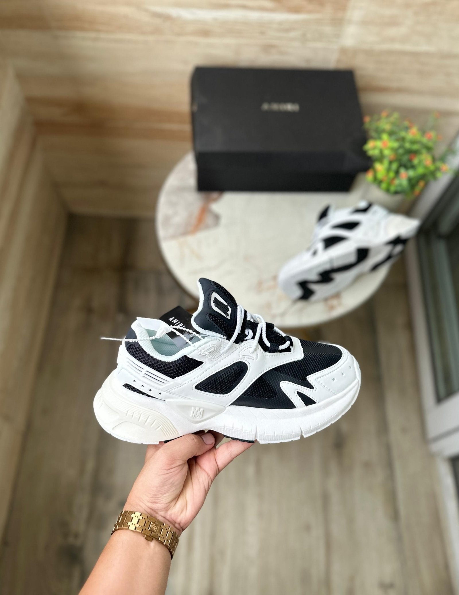 Amiri Ma Sneaker White Black For Boys