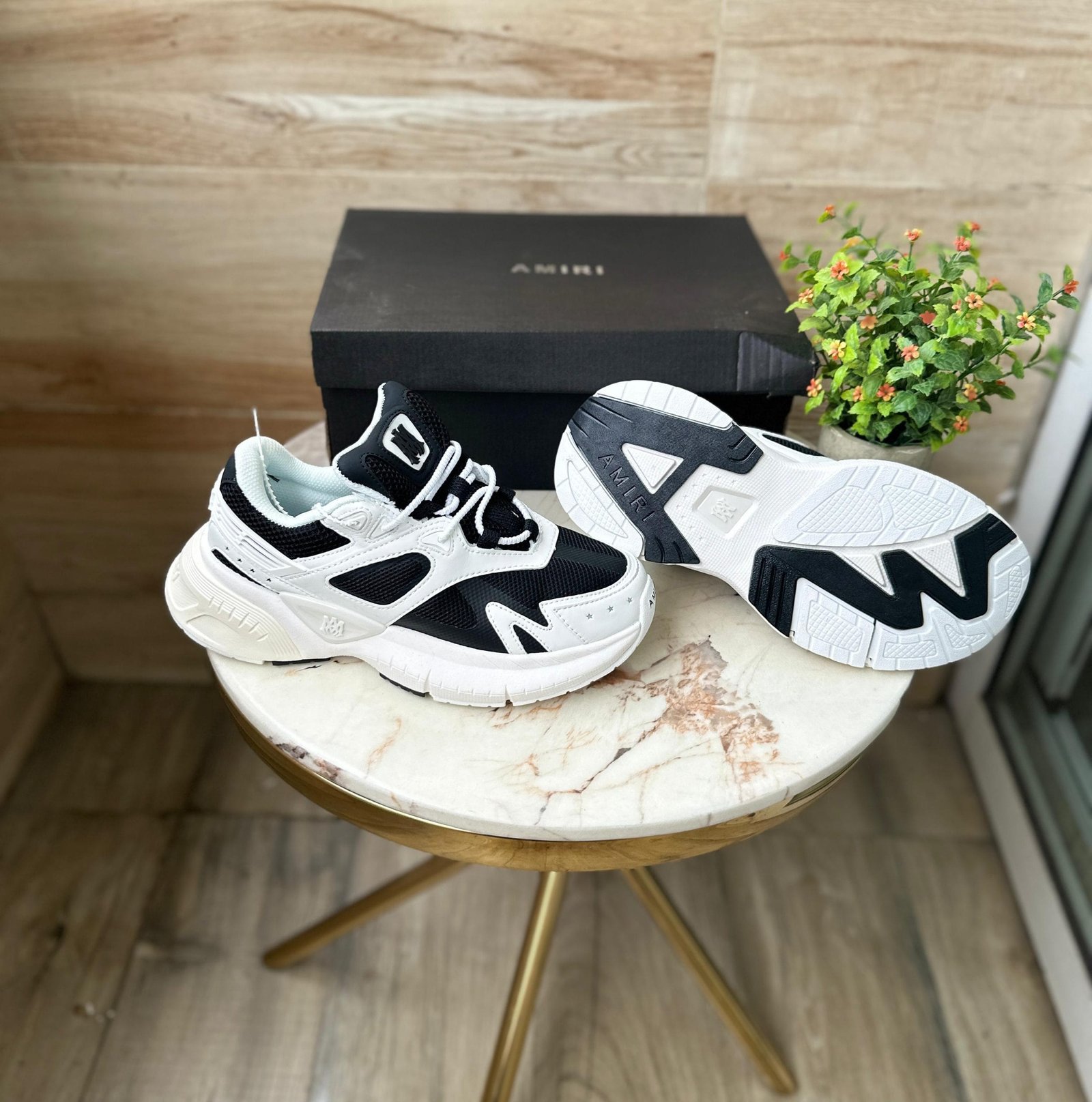 Amiri Ma Sneaker White Black For Boys